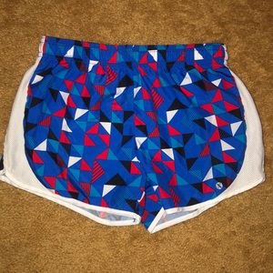 Red,White,Blue and Black Athletic Shorts
